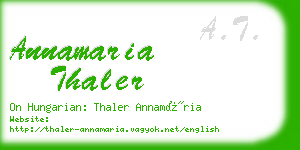 annamaria thaler business card
